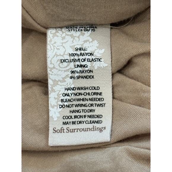 SOFT SURROUNDINGS Women's Gold Drapey Gauze Pull-On High Waist Pants‎ Sz M EUC - Picture 5 of 11